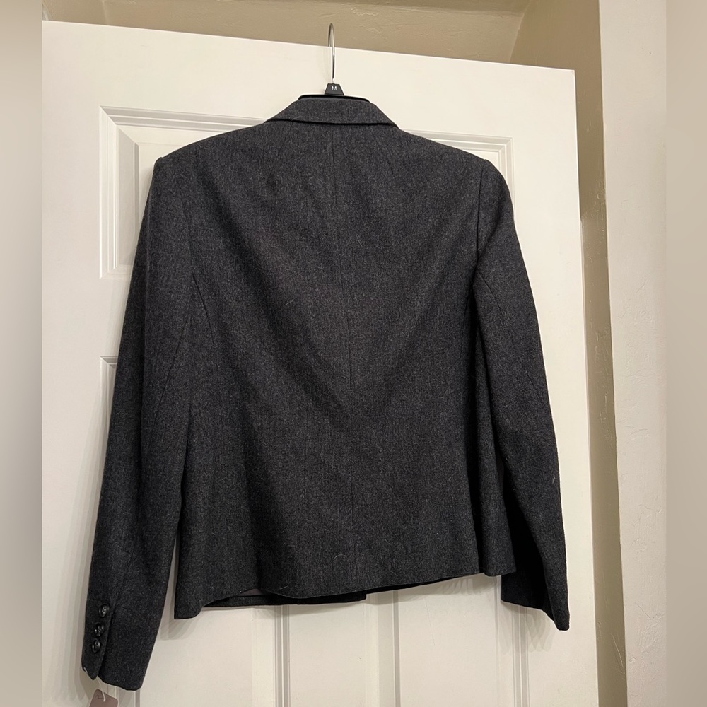 Pendleton Wool Blazer In Charcoal Gray, Size 6 - image 3